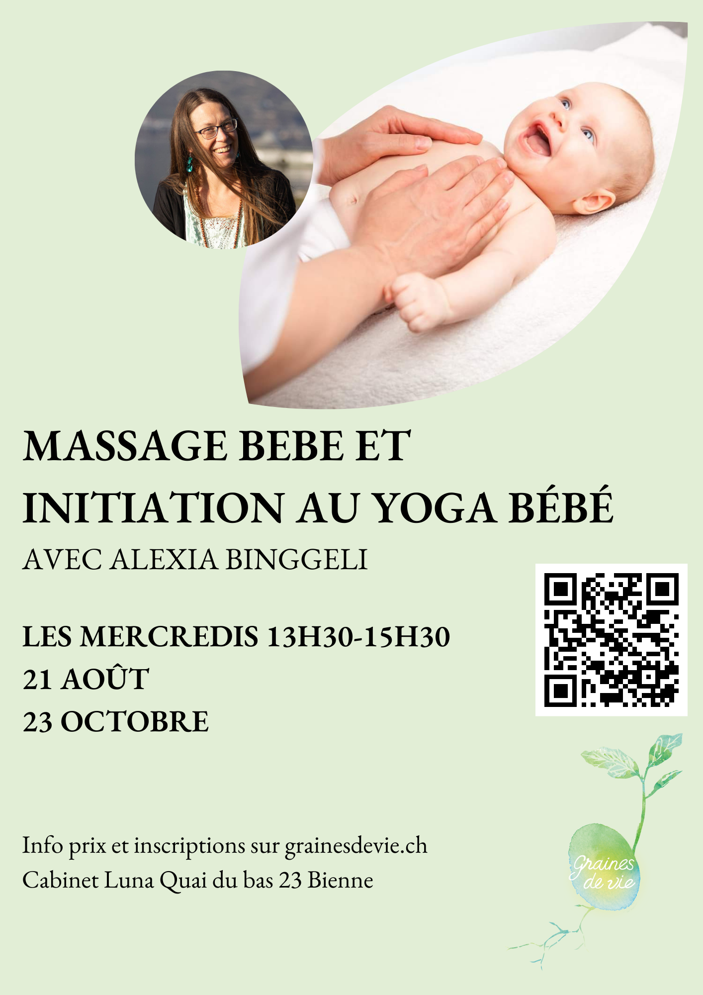 Massage bébé et initiation au yoga bébé