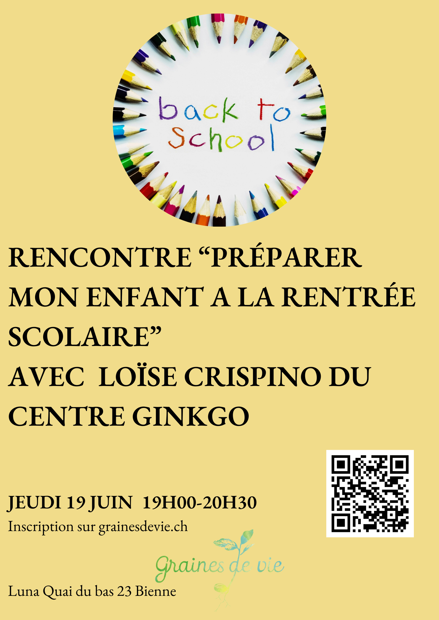 Rencontre préparer son enfant à la rentrée scolaire