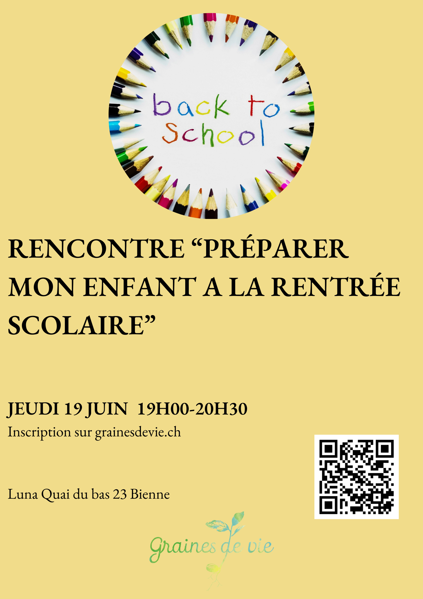 Rencontre préparer son enfant à la rentrée scolaire